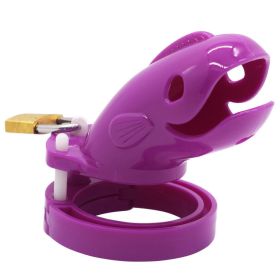 Men's New Chastity Lock Toy (Option: Purple-Short)