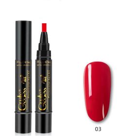 3-in-1 Nail Glue Pen Flash One-step Glue Phototherapy Plastic (Option: Q03)