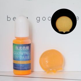 DIY Epoxy Resin Luminous Pigment UV Crystal Drop Glue Mold Color With Luminous Color Essence (Option: Orange-10ML)