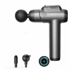 Electric Mini Massage Gun Muscle Relaxation Multi-gear Massager Smart Fascia Gun (Color: grey)
